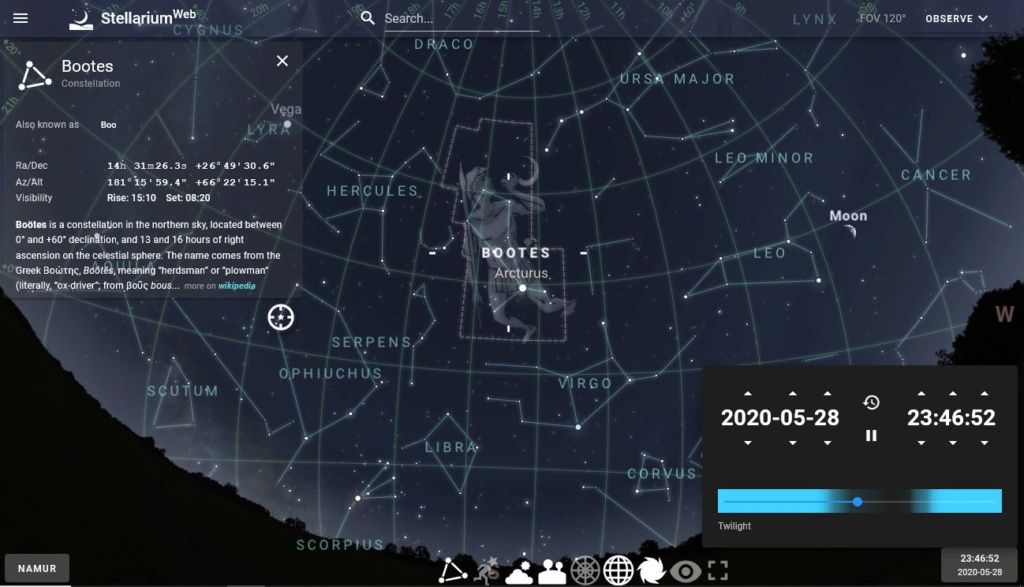 Stellarium Web 1a16