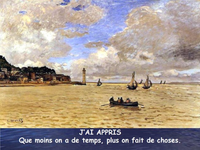 Pensées de Shakespeare sur peintures de Monet * X_04381