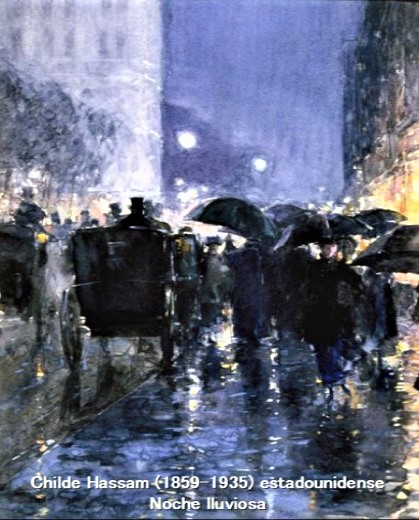 La lluvia - la pluie - vue par les peintres * X_13246