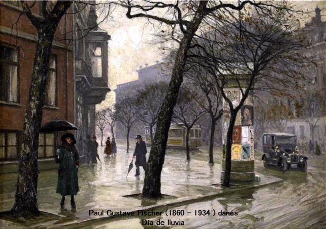 La lluvia - la pluie - vue par les peintres * X_18209