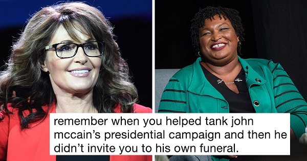 Sarah Palin’s Attempt To Mock ‘Literal Loser’ Stacey Abrams Backfires On Twitter Sarah-11