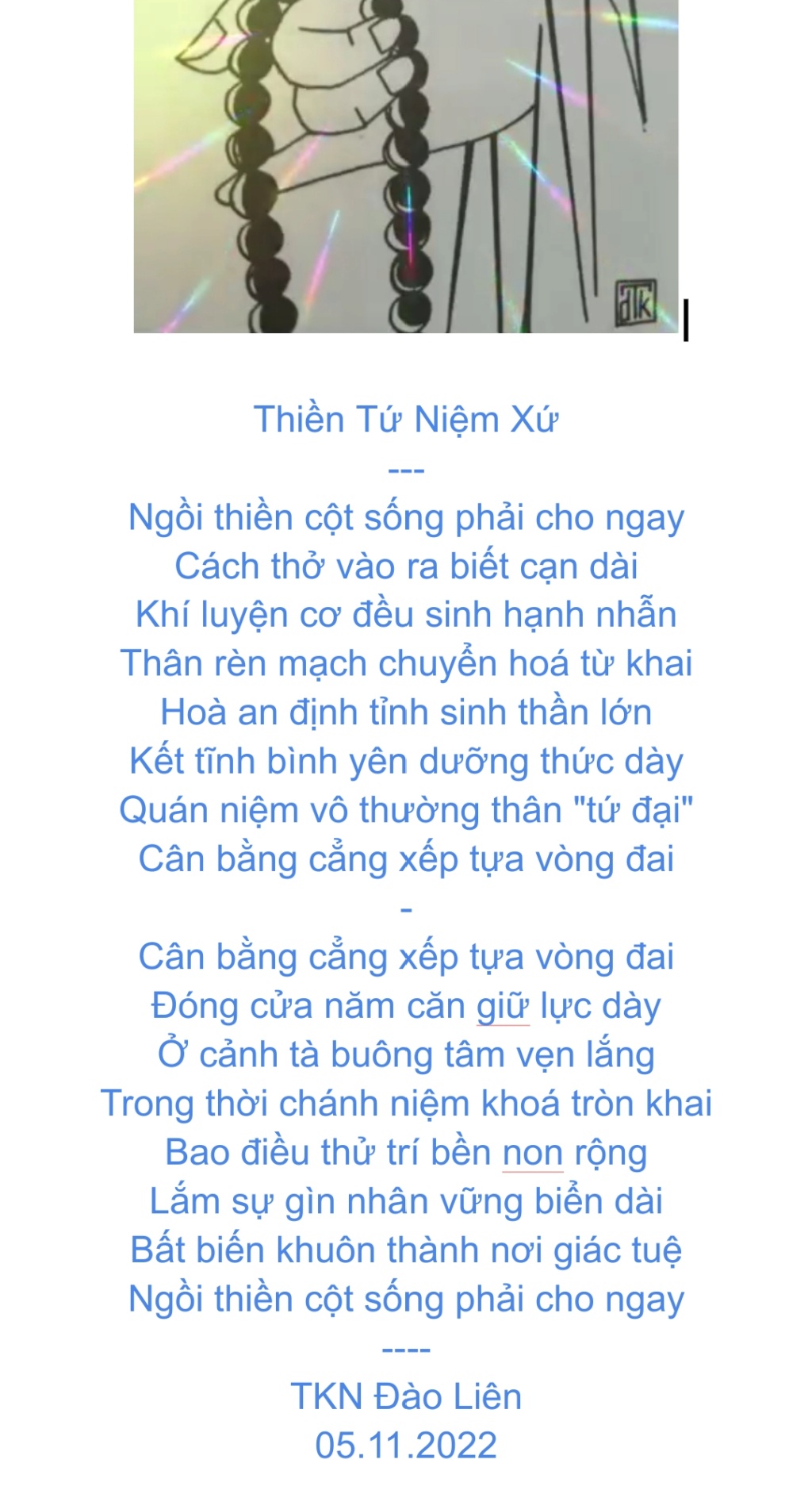 Thiền Tứ Niệm Xứ Quán Vô Thường (Thơ) Screen76