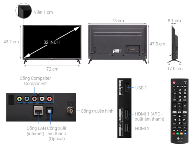 Smart TV LG 32 inch 32LK540 mới 2018 Danh-g11