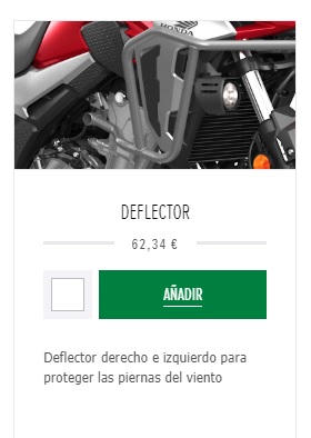 Deflectores Honda CB500X año 2019 Deflec10