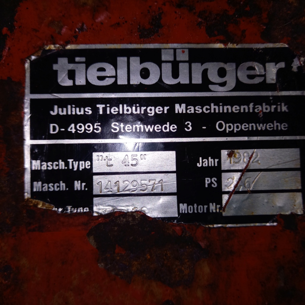 Recherche documents pour une motofaucheuse Tielbürger T45 Plaque10