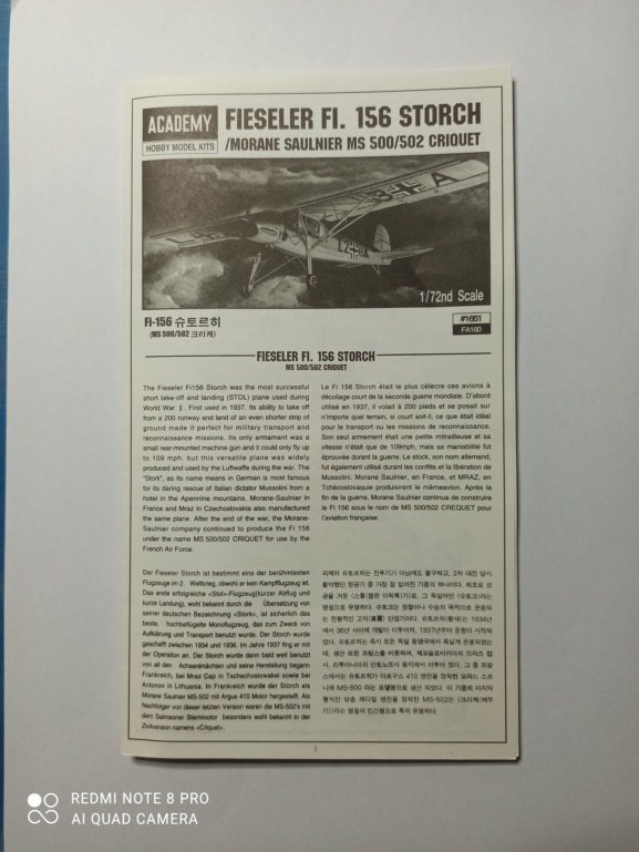  [ACADEMY] Fi 156 Storch "Morane Saulnier Ms 500/502"...FINI. 0640