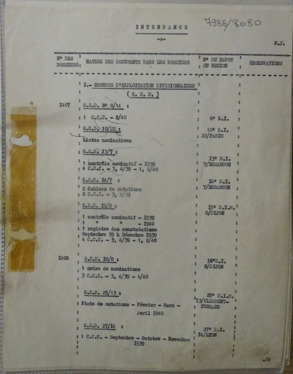 Groupes d'Exploitation et autres unités de l'Intendance Dsc05510