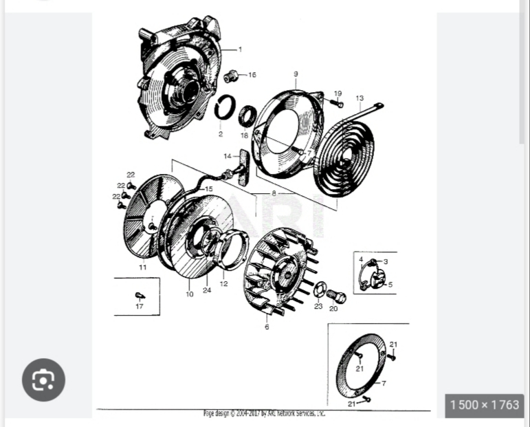 remplacement lanceur goupe électrogène honda E300 20240265