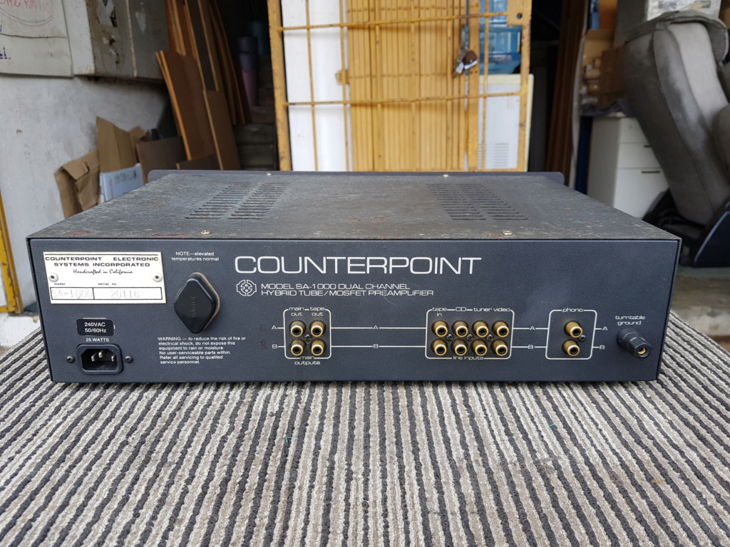 Counterpoint SA-1000 Dual Channel Pre Amp & SA-12 Dual Channel Hybrid Tube/MOSFET Power Amp 20190723