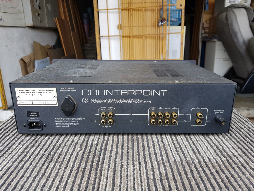 Counterpoint SA-1000 Dual Channel Pre Amp & SA-12 Dual Channel Hybrid Tube/MOSFET Power Amp - sold  20190723