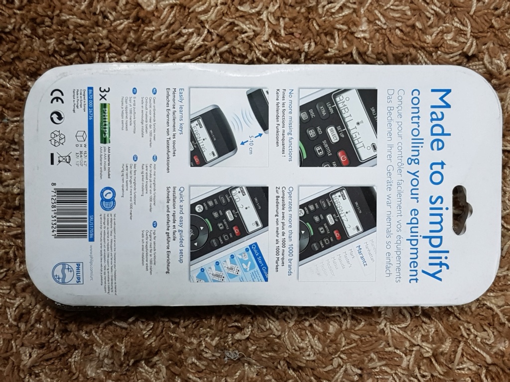 Philips SRU5170 Universal Remote Control (New) Price reduced 20191050
