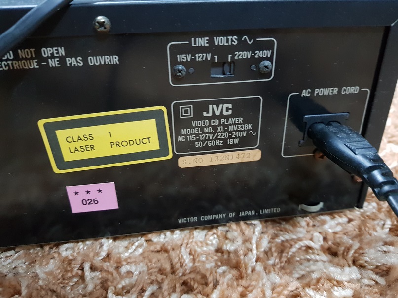 JVC XL-MV33 - 3 Tray Video Cd Player Karaoke Player (Used) 20210715