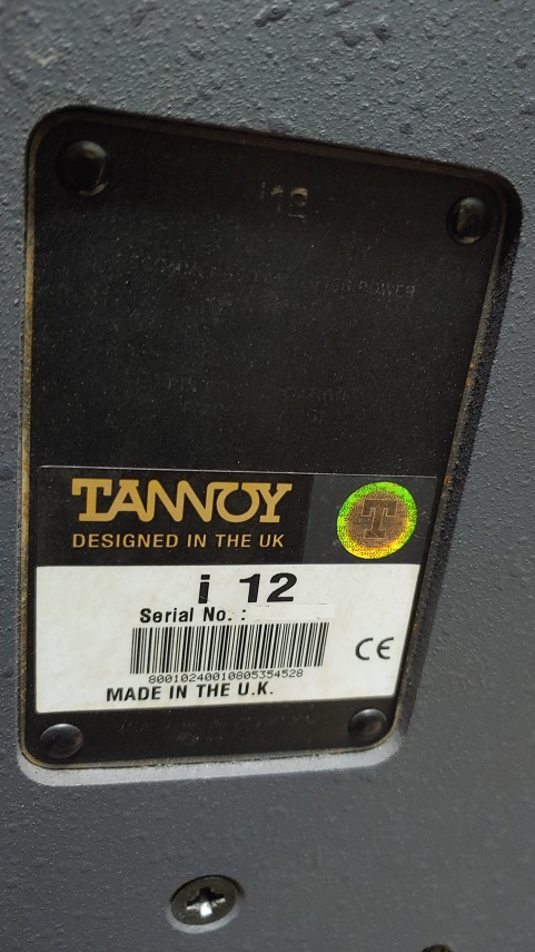 Tannoy i12 speaker (Used) 20220812