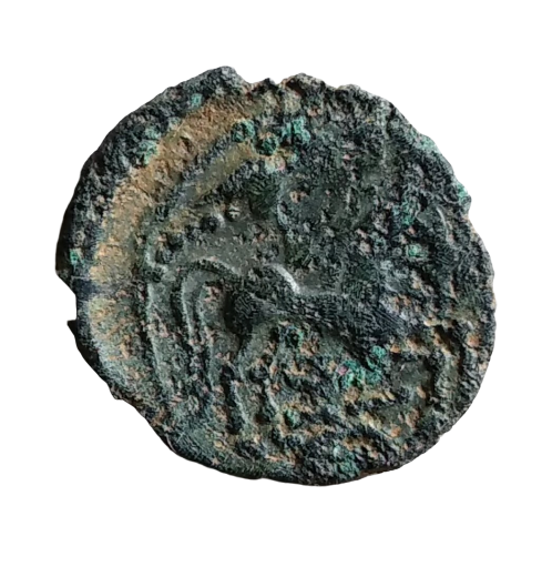 bronze gaulois au cheval et profil à droite à identifier 11-rem10