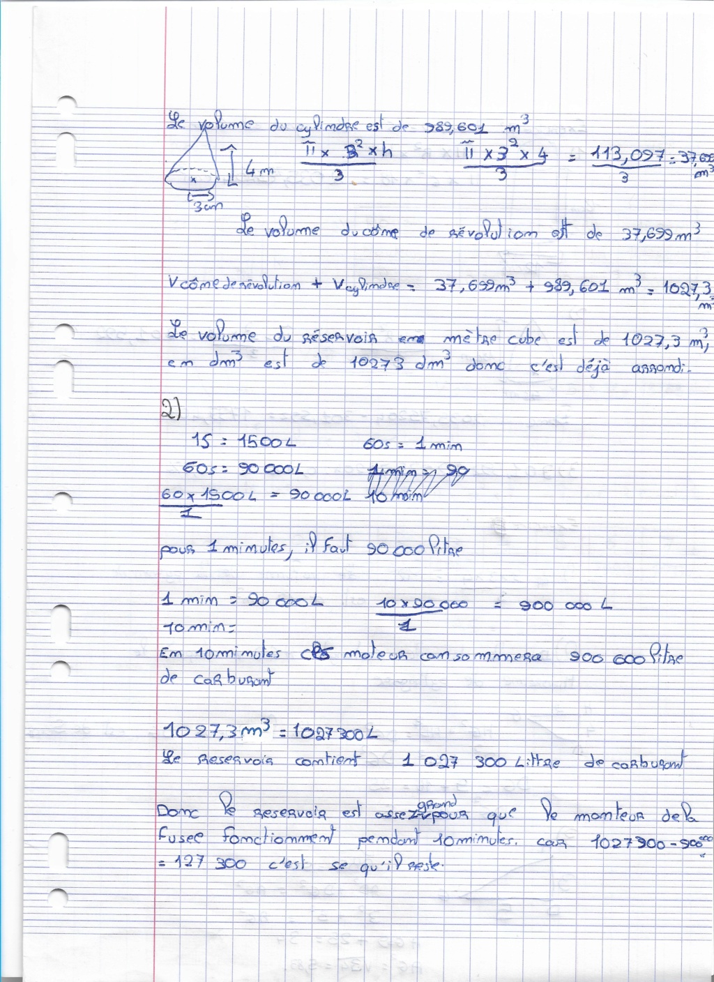 TRAVAUX D'ELEVES RENDUS Math210