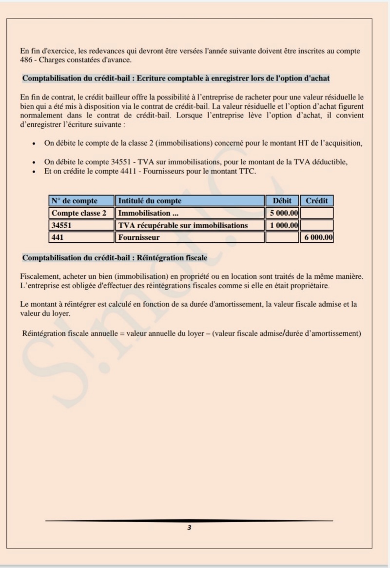 Comptabilisation du crédit-bail (leasing) 211