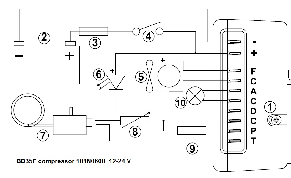 Ventillation moteur du frigo Cablag10