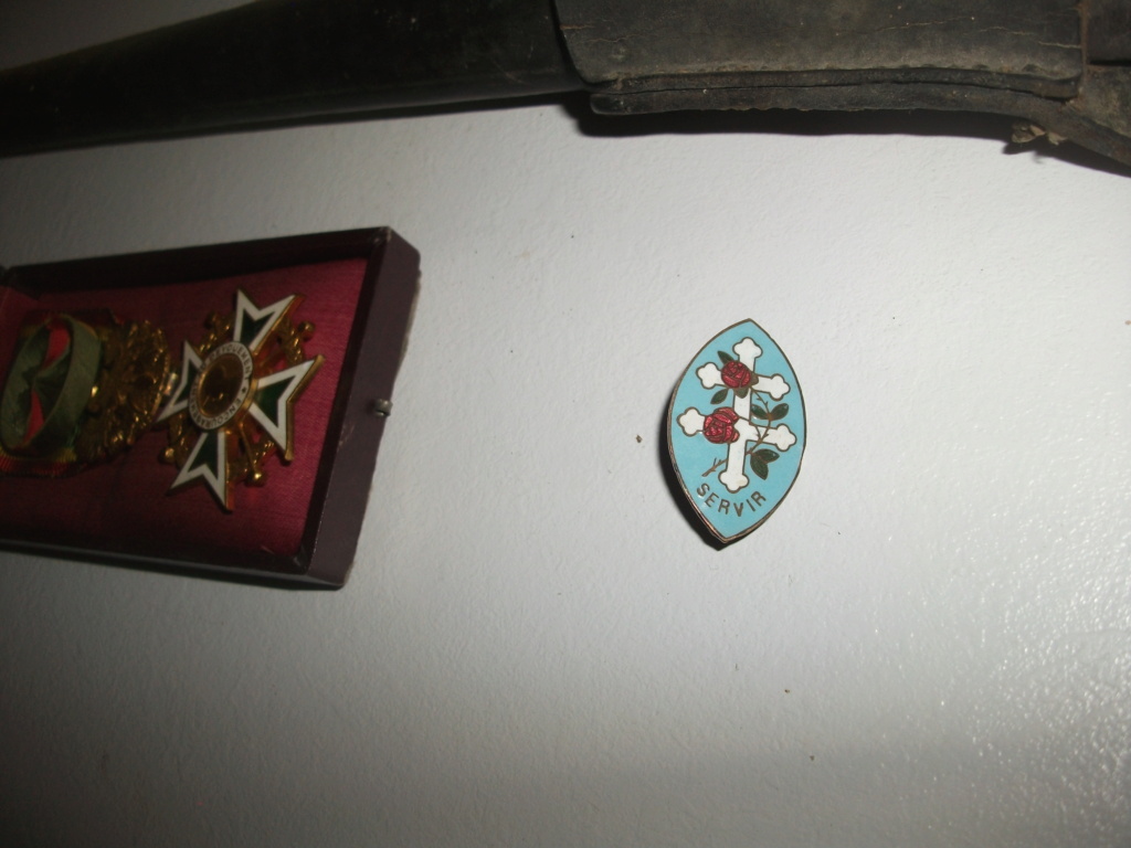 étui d'une baïonnette a douille ,des médailles et un insigne augis lyon?????, Dscf6419