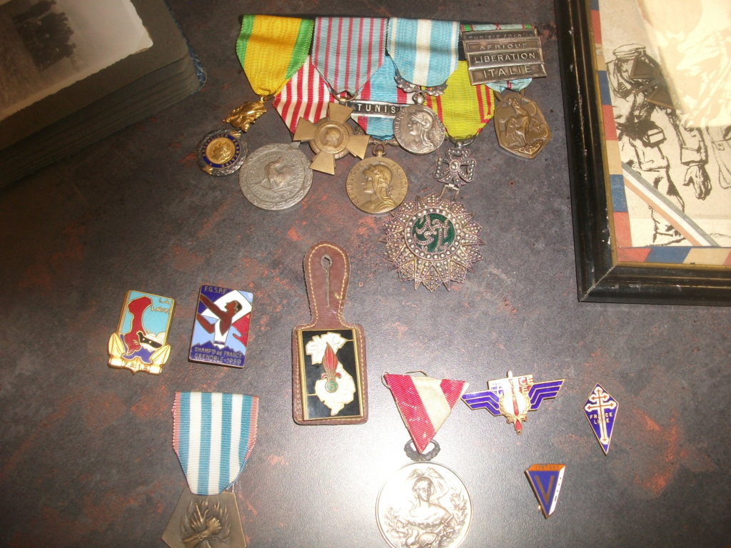 un beau de médailles des insignes dont 1 a identifier et album photo vassieux 45 Dscf7212