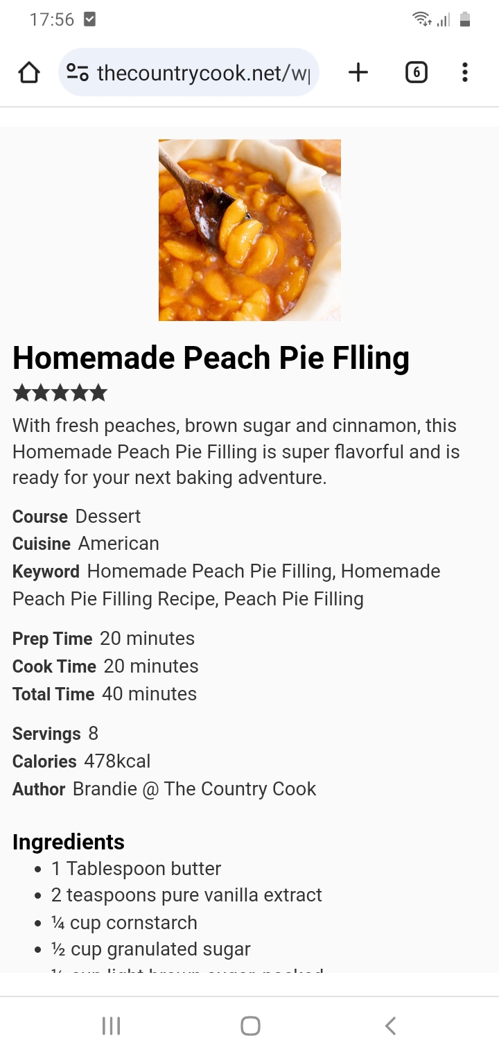 Peach Pie Filling - NOT for canning Screen13