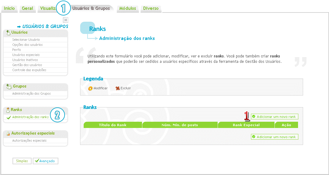 [FAQ] Administração dos ranks 1212