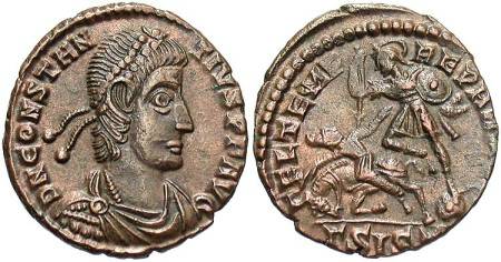 Les monnaies de Mozarto du 4e siècle Consta10