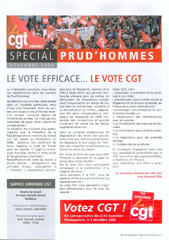 POURQUOI CHOISIR LA LISTE CGT ? Brochu13