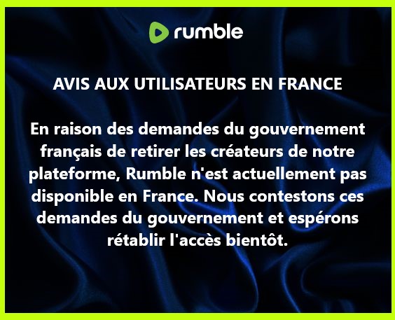 Censure ordonnée par le Gouverne-ment français ! Rumble10