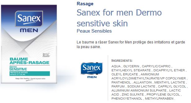 baume après rasage SANEX for men dermo sensitive skin Sanex_10