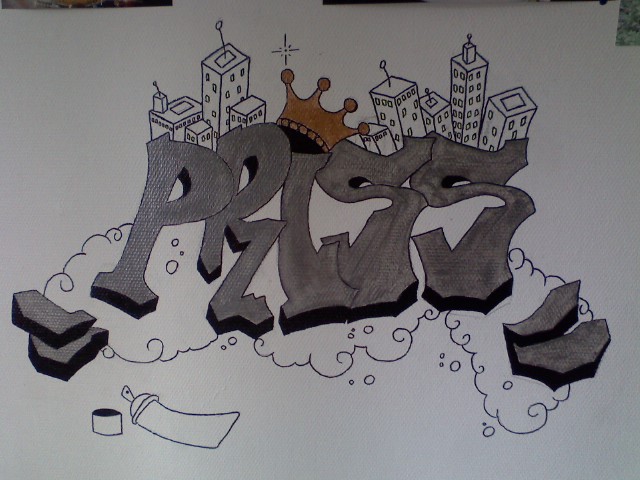Graff/dessin sur mur P09-0612