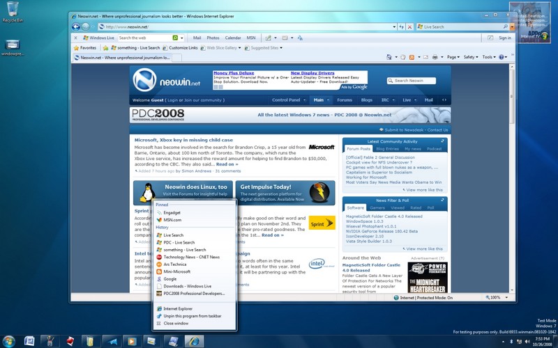 Microsoft lance ses invitations pour la bêta 1 de Windows 7 63705-11