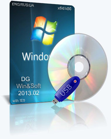  9 . Windows 7 SP1- u with IE9 (2 x 3in1) - DG Win&Soft .  2013 . 02 Dg-win10