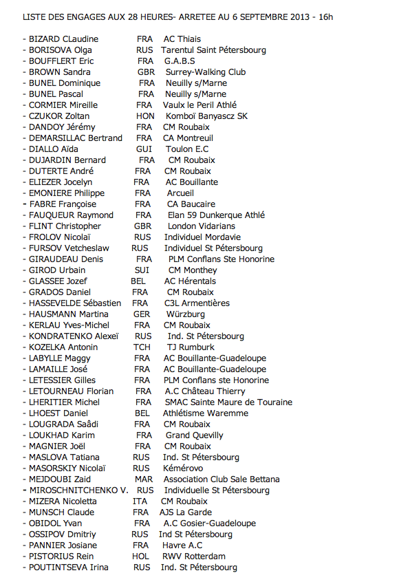 28 heures de ROUBAIX 2013 14 15 septembre - Page 2 Liste10