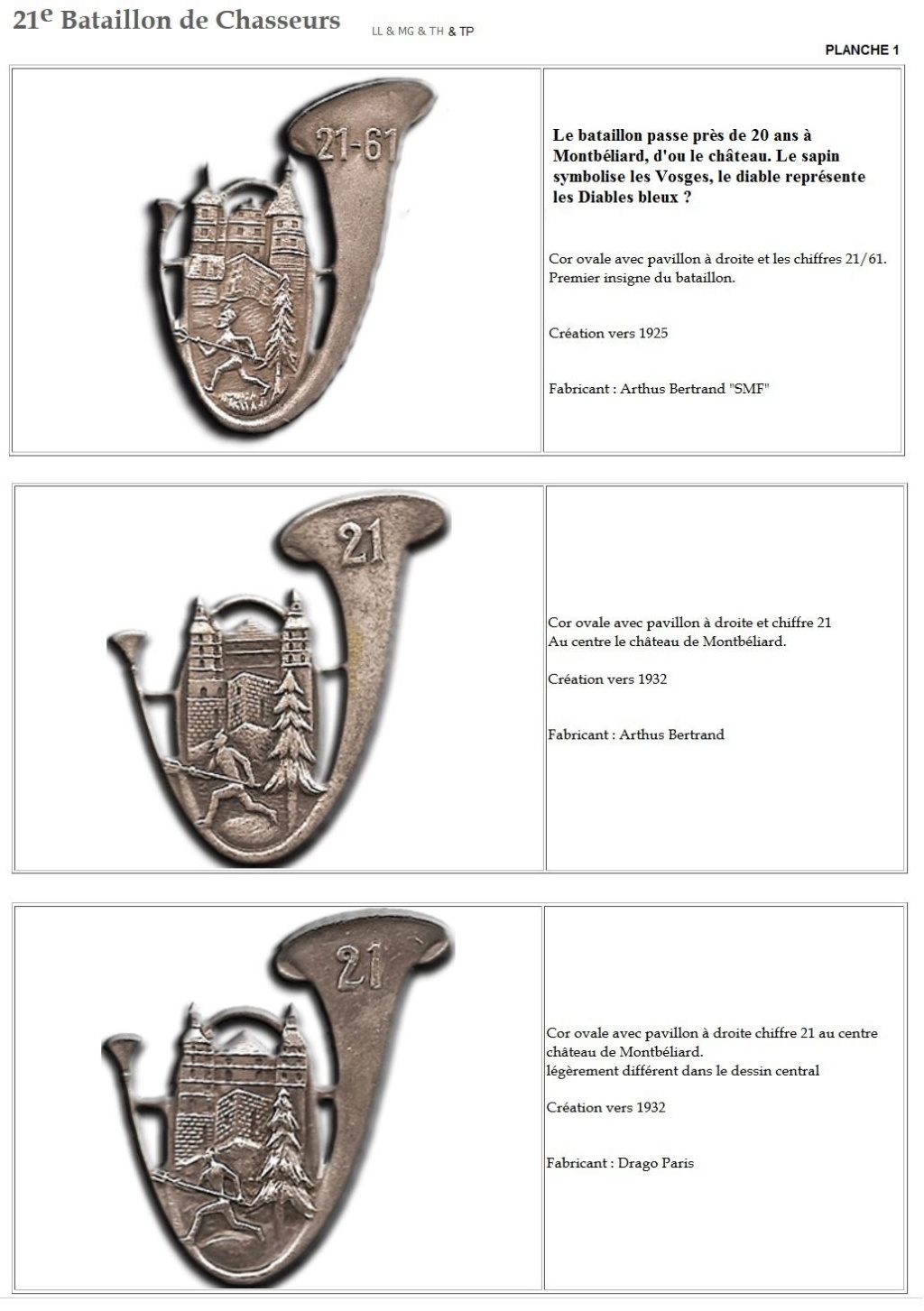 Les insignes de bataillons- Mise à jour... - Page 2 21e_pl10