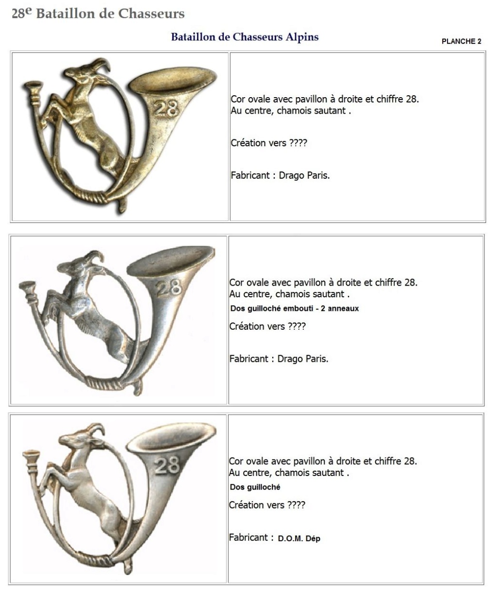 Les insignes de bataillons- Mise à jour... - Page 2 28e_pl11