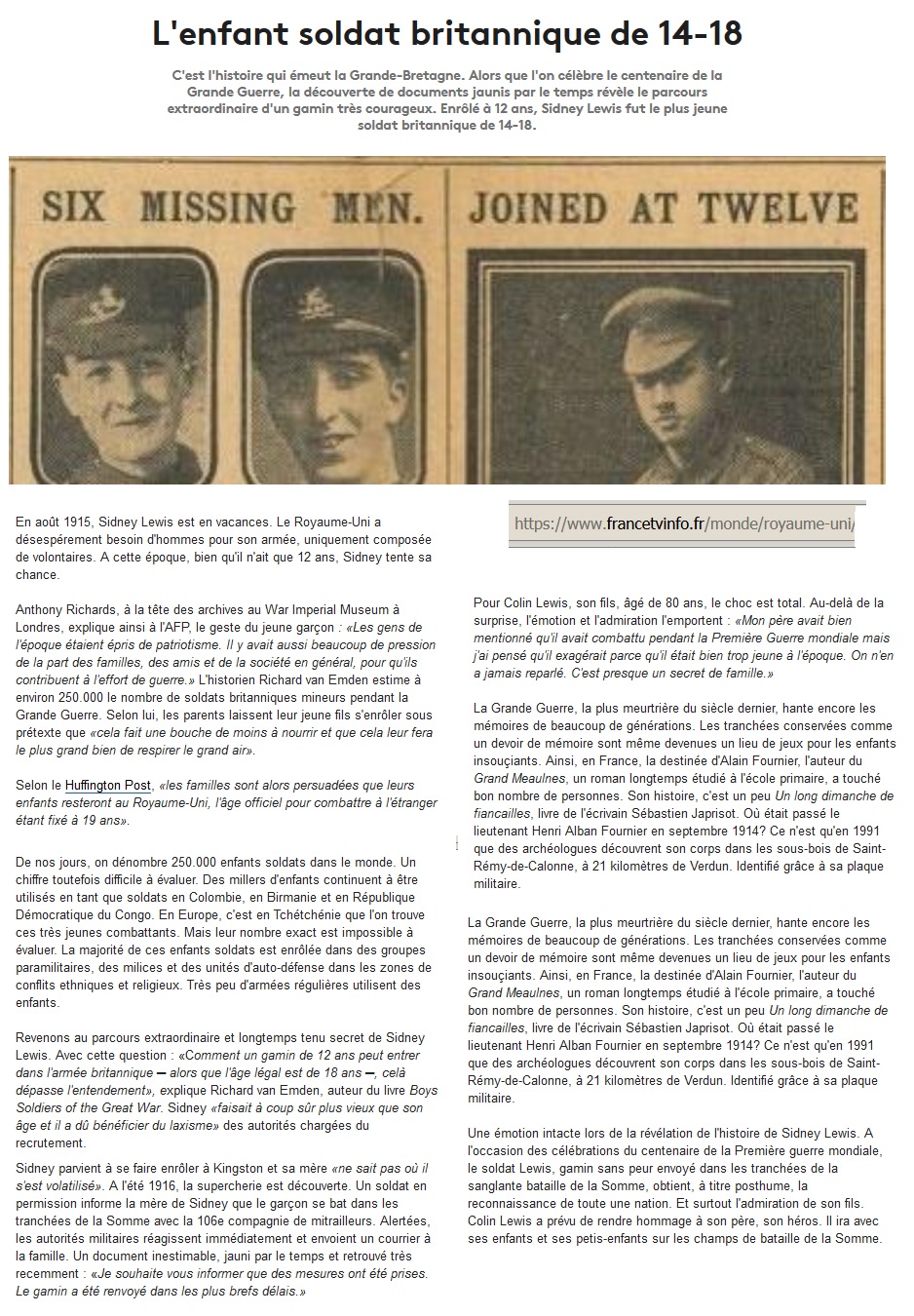 Les enfants-soldats de la Grande guerre. Britan10