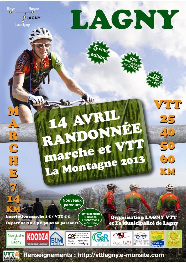 Rando VTT La Montagne de Lagny 2013 Affich10