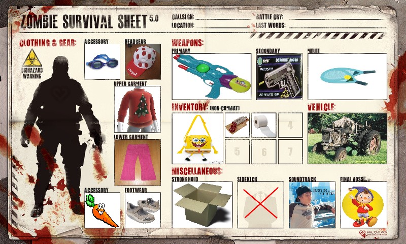 Zombie survival kit Zombie10