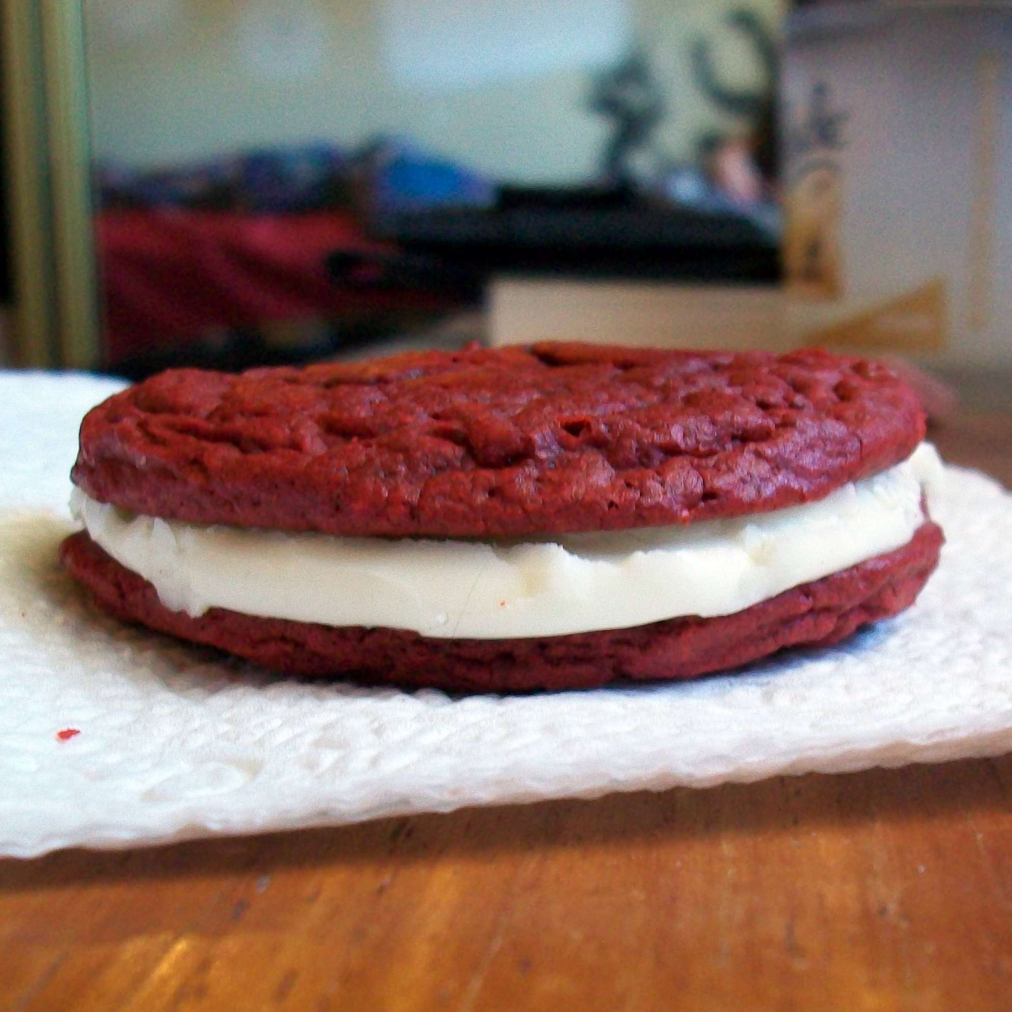 Red Velvet Cookies with Cream Cheese Filling. 100_2210
