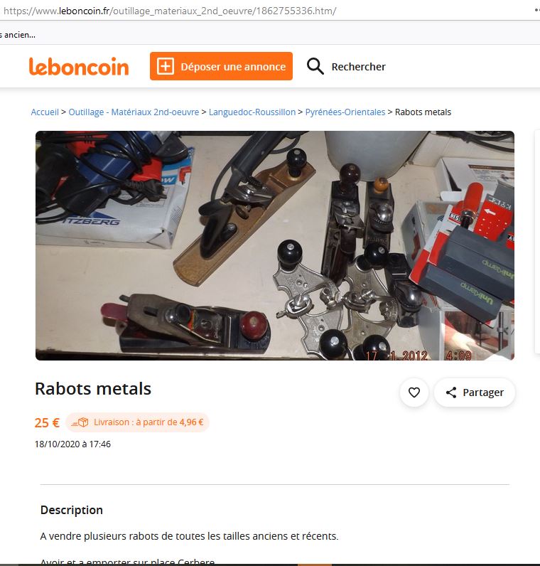 guimbardes et rabots à vendre dans le sud Guimba11