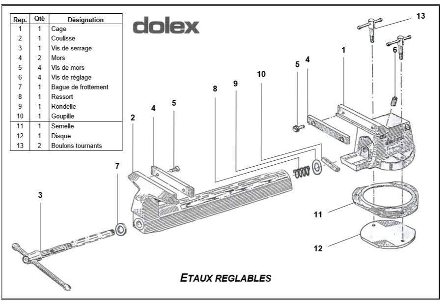 Restauration étau Dolex 57 Zoclat10