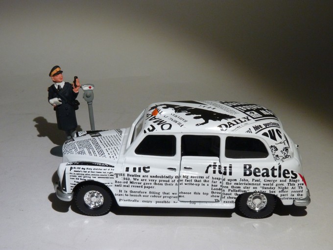 Corgi and The Beatles - Newspaper Taxi and Figure P1020269