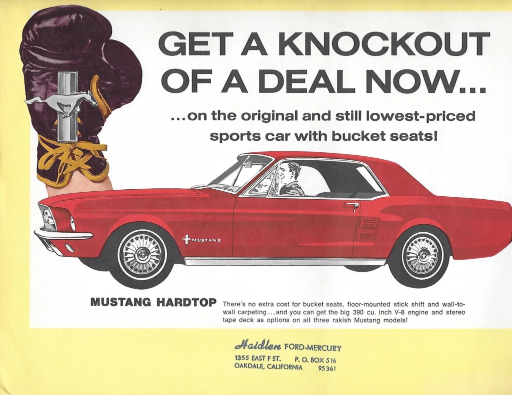 Publicité en anglais pour la Mustang 1967 1967_f11