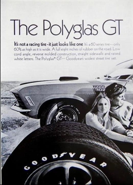 Publicité Anglais Goodyear Polyglas GT-Boss 302 1970 1970_g10
