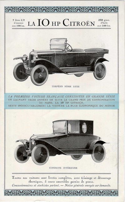 Citroën - Publicités Type A 10hp 10hp-210