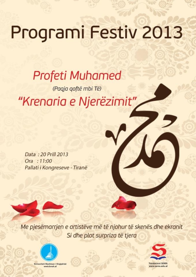 Me 20 Prill 2013 programi "Profeti Muhammed a.s. Krenaria e Njerezimit" 16468310