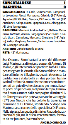 Campionato 29° giornata: Sancataldese - Bagheria 1-0 Sancat12