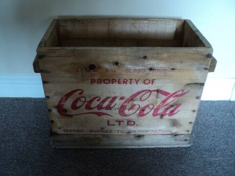 caisse de bois coca cola pour 2 gallon