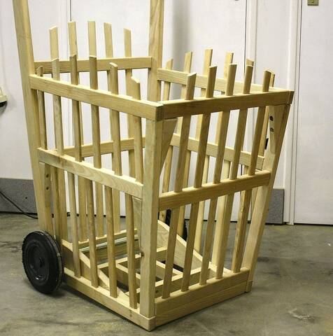 MENUISERIE BOIS : Un chariot pour transporter le bois de chauffage
