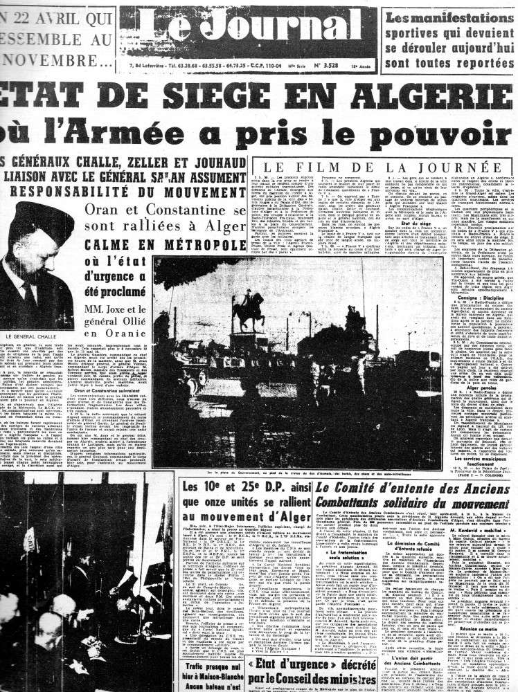 ALGERIE PRESSE  1961 "spécial PUTSCH"  1ère partie 145